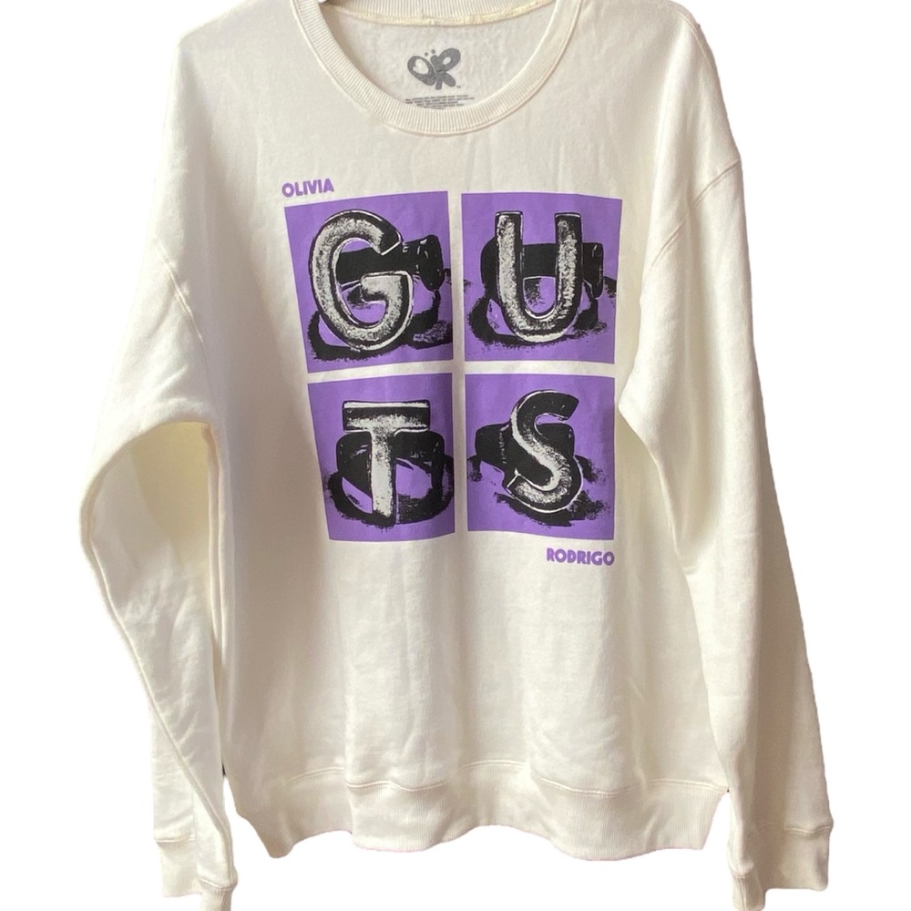 Olivia Rodrigo GUTS Crew Neck Sweatshirt Sz L